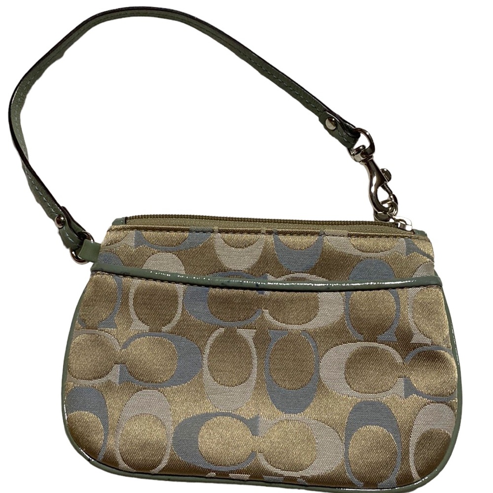 Coach light blue & brown purse, Women's Fashion, Bags & Wallets ... Used